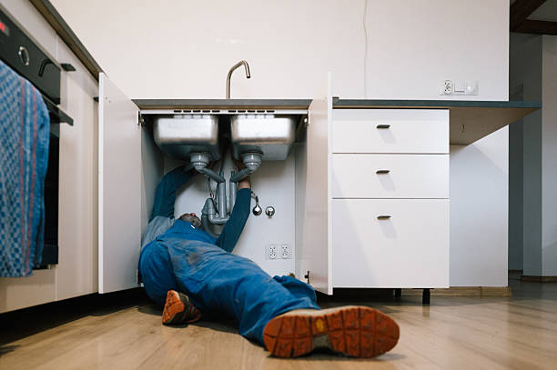 Professional Drain Cleaning technician working in Richland, IN
